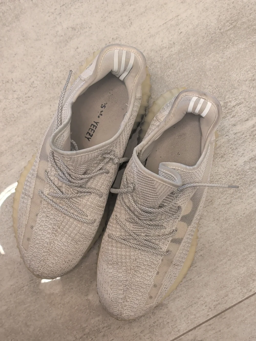 adidas Yeezy Boost 350 V2 — Light Gray and Cream